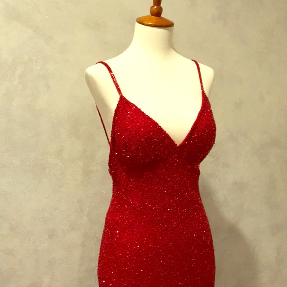 Ruby Red Sequin Dress